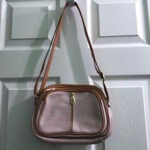 Valentina Leather Triple Entry Crossbody Bag Purse